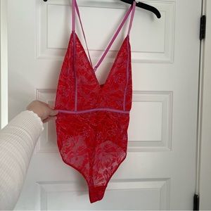 Auden V-neck lace bodysuit